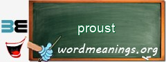 WordMeaning blackboard for proust